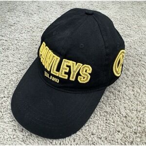 Pawleys Island SC Hat Peace Sign Black/Gold Sequins Cotton Strapback 777 Lucky